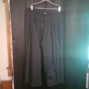 Lands' End Women's Black Wide Leg Dress Pants